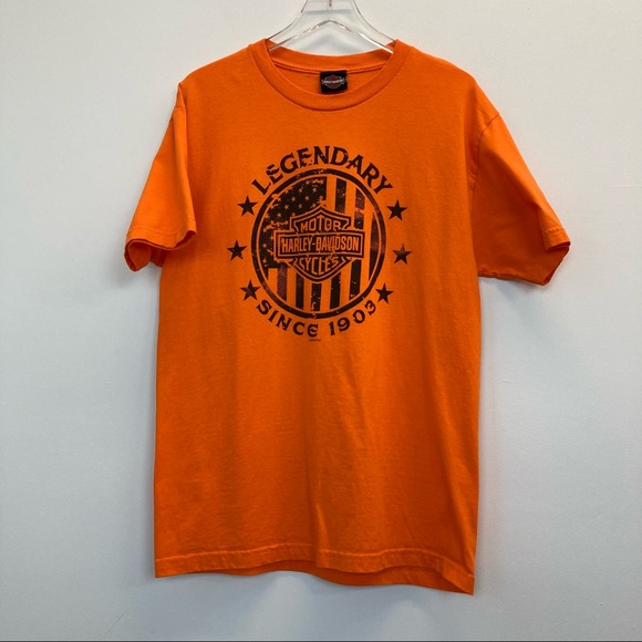 Harley-Davidson Other - Harley Davidson Leesburg FL Gator Safety Orange Graphic Tee Large